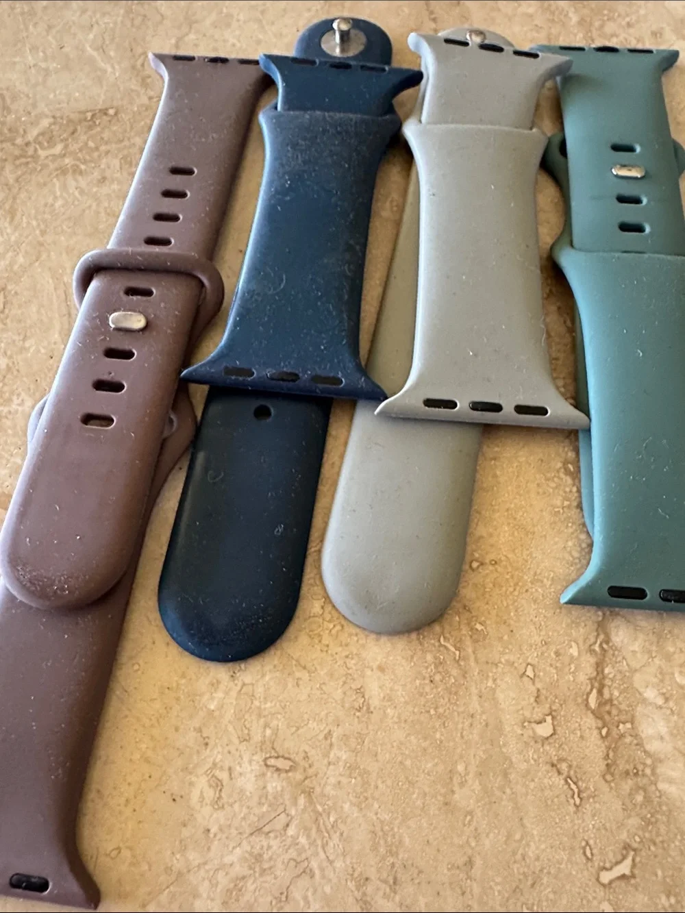 8 Mixed Silicone Apple Watch Bands - Multiple Colors